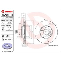 Tarcze Brembo - 09.A905.10