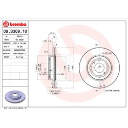Tarcze Brembo - 09.B309.10