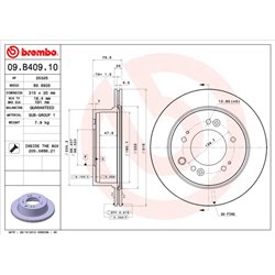 Tarcze Brembo - 09.B409.10