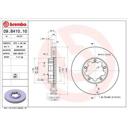 Tarcze Brembo - 09.B410.10