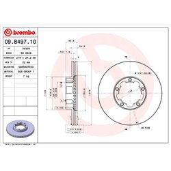 Tarcze Brembo - 09.B497.10