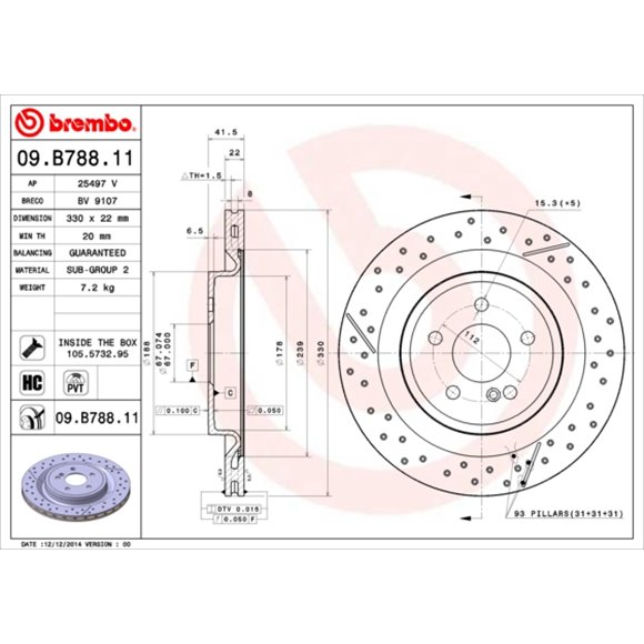 Tarcze Brembo - 09.B788.11