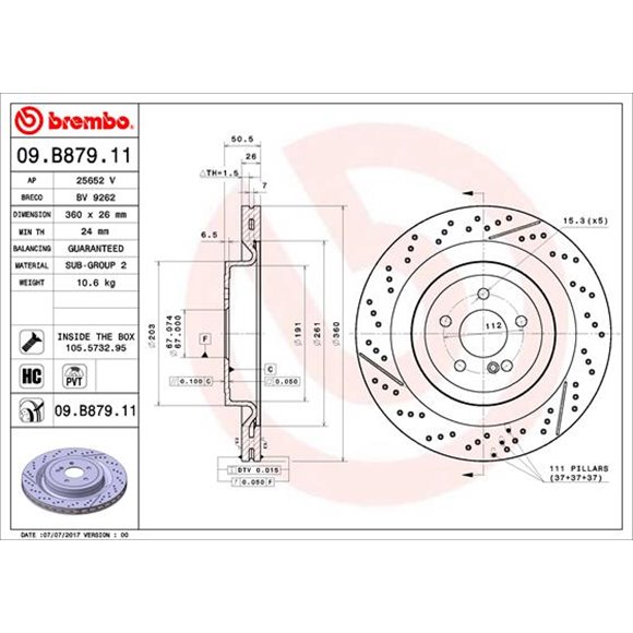 Tarcze Brembo - 09.B879.11