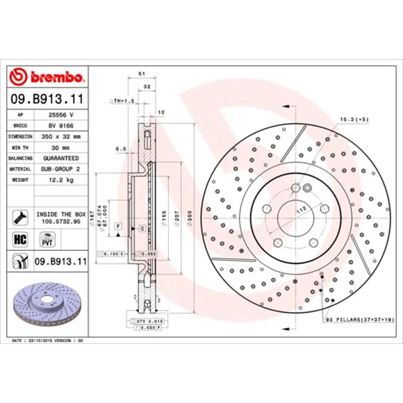 Tarcze Brembo - 09.B913.11