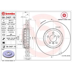 Tarcze Brembo - 09.C407.13