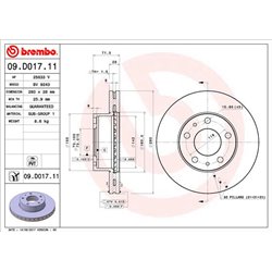 Tarcze Brembo - 09.D017.11