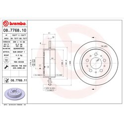 Tarcze Brembo - 08.7768.10