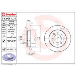 Tarcze Brembo - 08.9081.31