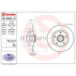 Tarcze Brembo - 08.B369.37