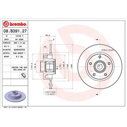 Tarcze Brembo - 08.B391.27