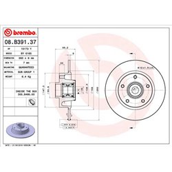 Tarcze Brembo - 08.B391.37