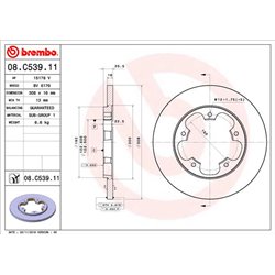 Tarcze Brembo - 08.C539.11