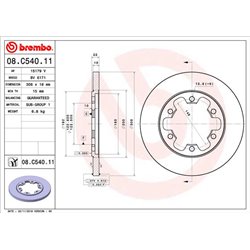 Tarcze Brembo - 08.C540.11