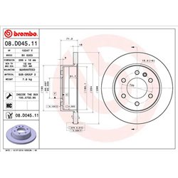 Tarcze Brembo - 08.D045.11