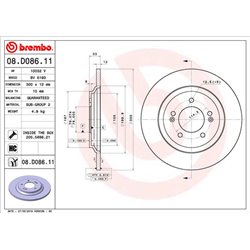 Tarcze Brembo - 08.D086.11