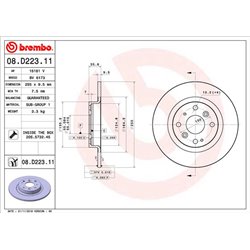 Tarcze Brembo - 08.D223.11