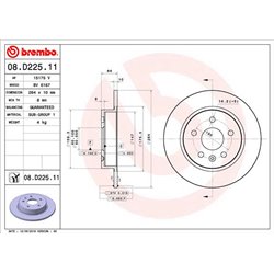Tarcze Brembo - 08.D225.11