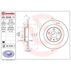 Tarcze Brembo - 08.D249.11