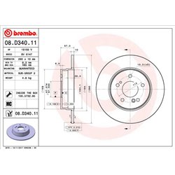 Tarcze Brembo - 08.D340.11