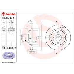 Tarcze Brembo - 08.D566.11