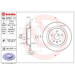 Tarcze Brembo - 08.D757.11