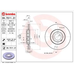 Tarcze Brembo - 09.7011.31