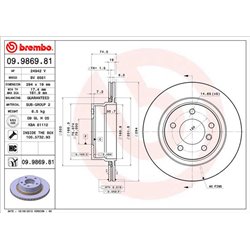 Tarcze Brembo - 09.9869.81
