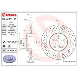 Tarcze Brembo - 09.A326.11