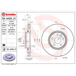 Tarcze Brembo - 09.A426.21