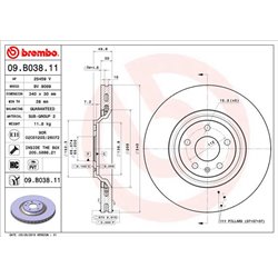 Tarcze Brembo - 09.B038.11