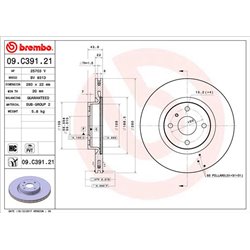 Tarcze Brembo - 09.C391.21