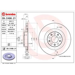 Tarcze Brembo - 09.C498.21