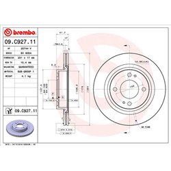 Tarcze Brembo - 09.C927.11