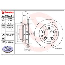 Tarcze Brembo - 09.C988.21