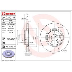 Tarcze Brembo - 09.D210.11