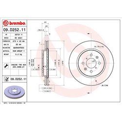 Tarcze Brembo - 09.D252.11
