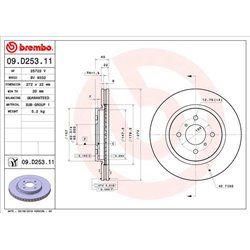 Tarcze Brembo - 09.D253.11
