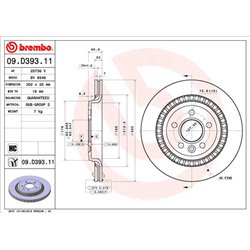 Tarcze Brembo - 09.D393.11