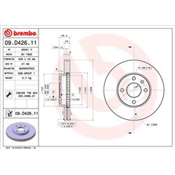 Tarcze Brembo - 09.D426.11