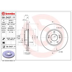 Tarcze Brembo - 09.D427.11