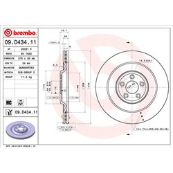Tarcze Brembo - 09.D434.11