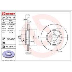 Tarcze Brembo - 09.D571.11
