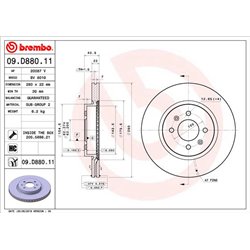 Tarcze Brembo - 09.D880.11