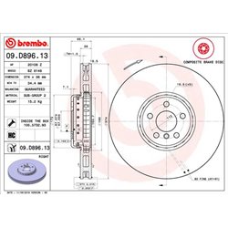 Tarcze Brembo - 09.D896.13