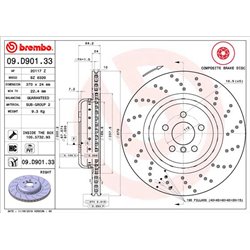 Tarcze Brembo - 09.D901.33