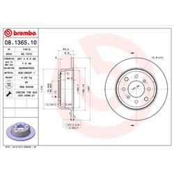 Tarcze Brembo - 08.1365.10