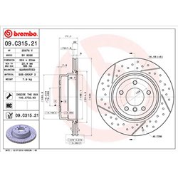 Tarcze Brembo - 09.C315.21