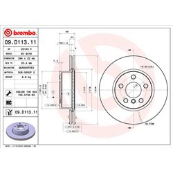 Tarcze Brembo - 09.D113.11