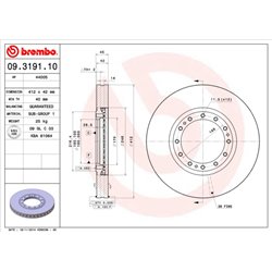 Tarcze Brembo - 09.3191.10