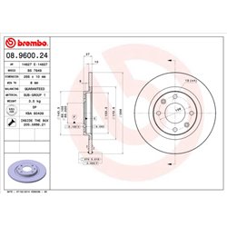 Tarcze Brembo - 08.9600.24